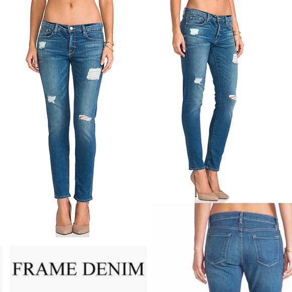 Frame Denim Le Garçon Jeans LGJ6540 Dunnmore Size 25 - Picture 1 of 8